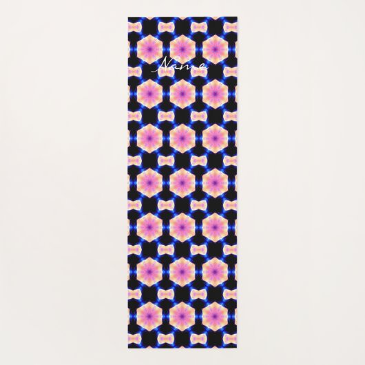 Roze hexagon Patroon Thunder_Cove Yogamat (Achterkant)