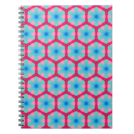 Roze Hexagon Pattern Notitieboek