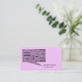 Roze HI en Hallo! in verschillende talen Visitekaartje (Staand voorkant)