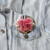 Roze Hibiscus 02 Ronde Button 7,6 Cm (In situ)