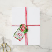 Roze Hibiscus 50th Birthday Party Gift Label Cadeaulabel (Met Touw)