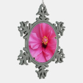 Roze Hibiscus aangepaste ornamenten (Links)