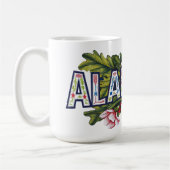 Roze Hibiscus Alabama Typografie Koffiemok (Links)