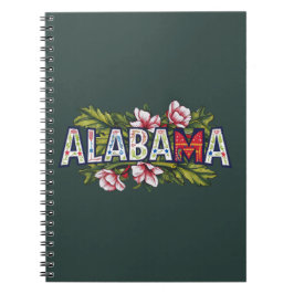 Roze Hibiscus Alabama Typografie Notitieboek