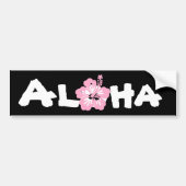 roze hibiscus aloha bumpersticker (Voorkant)