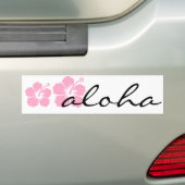roze hibiscus aloha flower S Bumpersticker (Op auto)