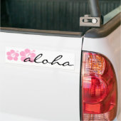 roze hibiscus aloha flower S Bumpersticker (Op Truck)