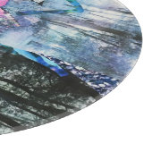 Roze Hibiscus Black en White Landscape Collage Snijplank (Hoek)