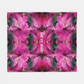 Roze Hibiscus Bloem Abstract gepersonaliseerd Fleece Deken (Voorkant (Horizontaal))