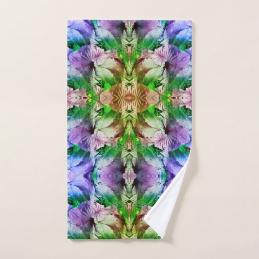 Roze Hibiscus Bloem Abstract Verstoord Bad Handdoek (Handdoek)