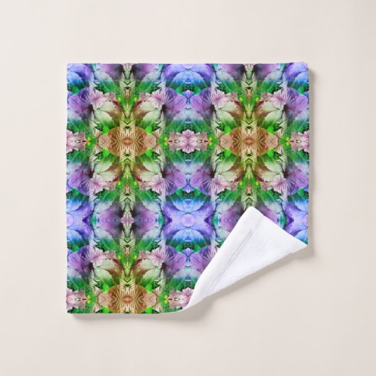 Roze Hibiscus Bloem Abstract Verstoord Bad Handdoek (Wasdoekje)