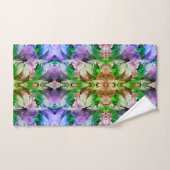 Roze Hibiscus Bloem Abstract Verstoord Bad Handdoek (Handdoek)