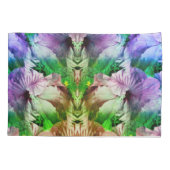 Roze Hibiscus Bloem Abstract Verstoord Kussensloop (Achterkant)