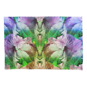 Roze Hibiscus Bloem Abstract Verstoord Kussensloop