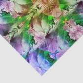 Roze Hibiscus Bloem Abstract Verstoord Tissuepapier (Detail)