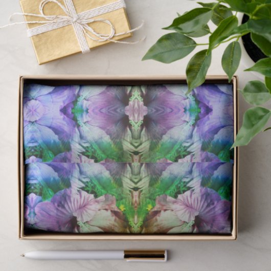 Roze Hibiscus Bloem Abstract Verstoord Tissuepapier (Geschenk)