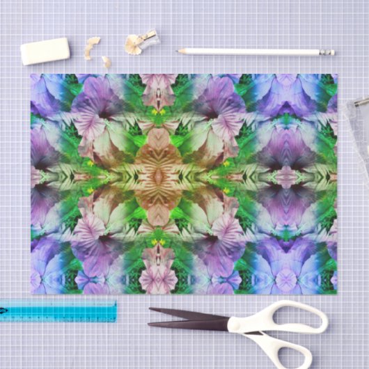 Roze Hibiscus Bloem Abstract Verstoord Tissuepapier (Craft)