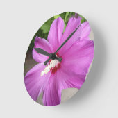 Roze Hibiscus Bloem Bloem Rond Wandklok (Hoek)