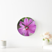 Roze Hibiscus Bloem Bloem Rond Wandklok (Huis)