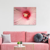 Roze Hibiscus Bloem Close-up Foto Enkele Print (Insitu (Woonkamer))