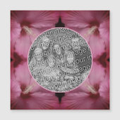 Roze Hibiscus Bloem Creëer Uw Eigen Fotomagneet (Voorkant)