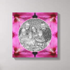 Roze Hibiscus Bloem Maak Je Eigen Foto Canvas Afdruk