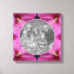 Roze Hibiscus Bloem Maak Je Eigen Foto Canvas Afdruk