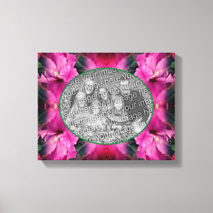 Roze Hibiscus Bloem Maak Je Eigen Foto Canvas Afdruk