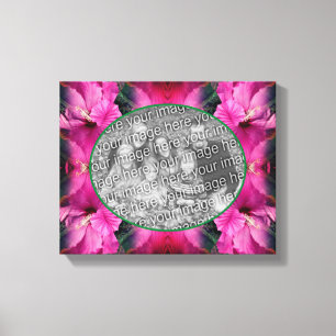 Roze Hibiscus Bloem Maak Je Eigen Foto Canvas Afdruk