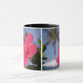 Roze hibiscus-bloem mok (Midden)