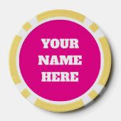 Roze Hibiscus bloem poker chip golfbal markers (Achterkant)