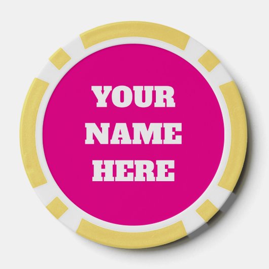 Roze Hibiscus bloem poker chip golfbal markers (Achterkant)