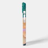 Roze hibiscus bloem turquoise water tropisch Case-Mate iPhone case (Achterkant / Links)