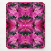 Roze Hibiscus Bloem Vermenigvuldigd Gepersonalisee Muismat (Voorkant)