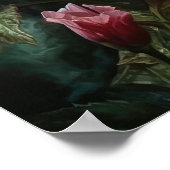 Roze Hibiscus Bloemen Art Print Poster (Hoek)