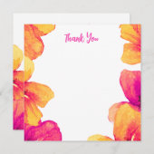 Roze Hibiscus Bloemen Bruids Douche Uitnodiging (Voorkant / Achterkant)