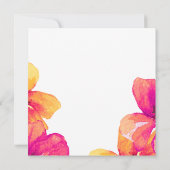 Roze Hibiscus Bloemen Bruids Douche Uitnodiging (Achterkant)