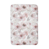 Roze Hibiscus Bloemen Bruidsuitnodiging Badmat (Voorkant Verticaal)