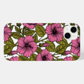 Roze hibiscus bloemen Case-Mate iPhone case (Achterkant (horizontaal))