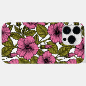 Roze hibiscus bloemen Case-Mate iPhone case (Achterkant (horizontaal))
