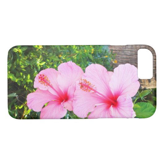 Roze Hibiscus bloemen Case-Mate iPhone Case (Achterkant (Horizontaal))