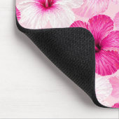 Roze Hibiscus Bloemen Muismat (Hoek)