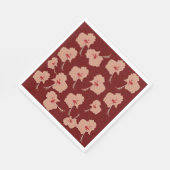 Roze Hibiscus bloemen Servet (Hoek)