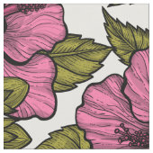 Roze hibiscus bloemen stof (Close Up)