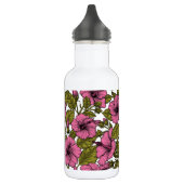 Roze hibiscus bloemen waterfles  (Links)