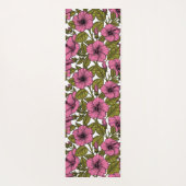 Roze hibiscus bloemen yogamat (Achterkant)