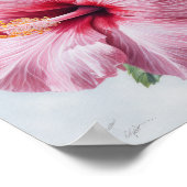 Roze Hibiscus Bloemenkunst Print Poster (Hoek)