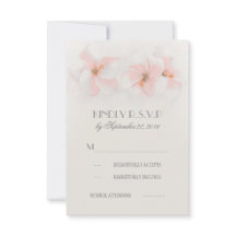 Roze hibiscus bloemenstrand bruiloft RSVP kaarten