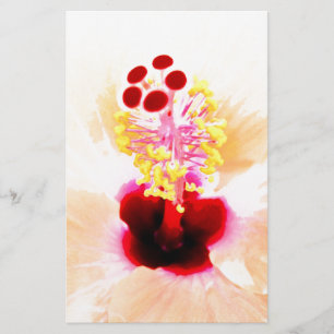 Roze Hibiscus Briefpapier