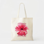 Roze hibiscus bruidsmeisje personalised tote bag (Voorkant)